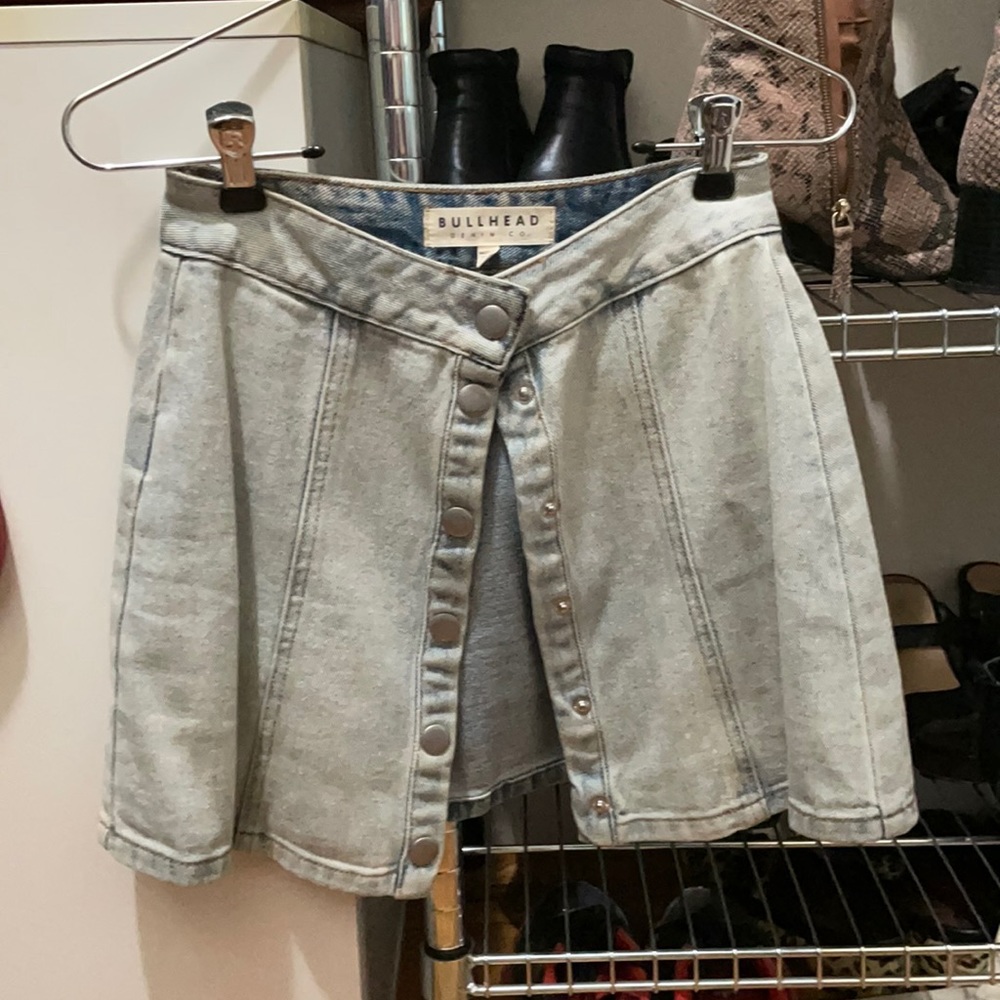 Pacsun Button-up Jean Mini Skirt